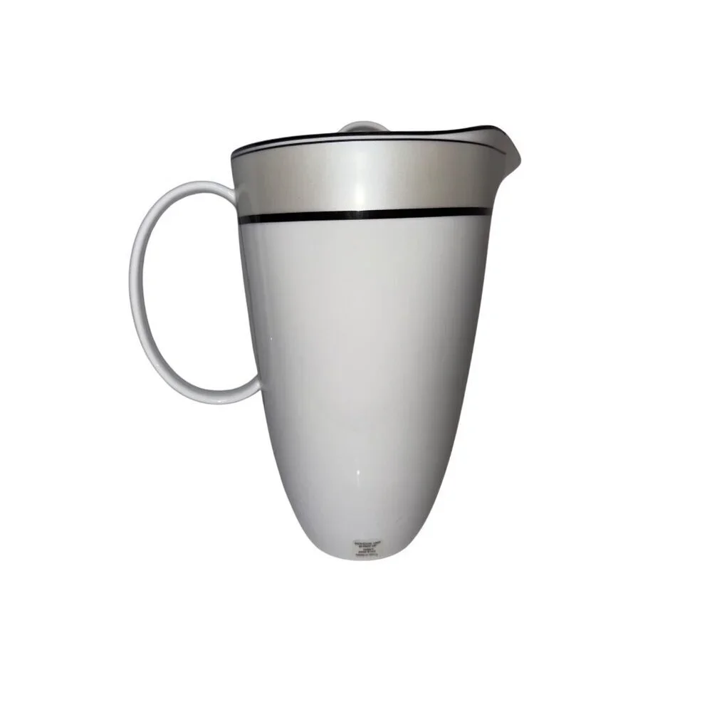 Lenox Viola Simply Fine Pour It On Pitcher with Locking Lid Bone China White NIB